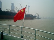 China Flag on Ship